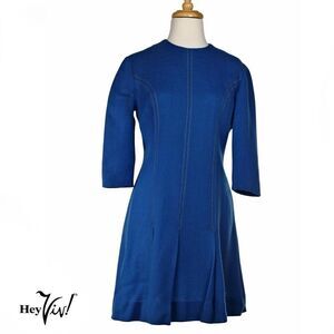 Vintage A Line Dress Parfait Original w Top Stitching Metal Zip Size M - Hey Viv